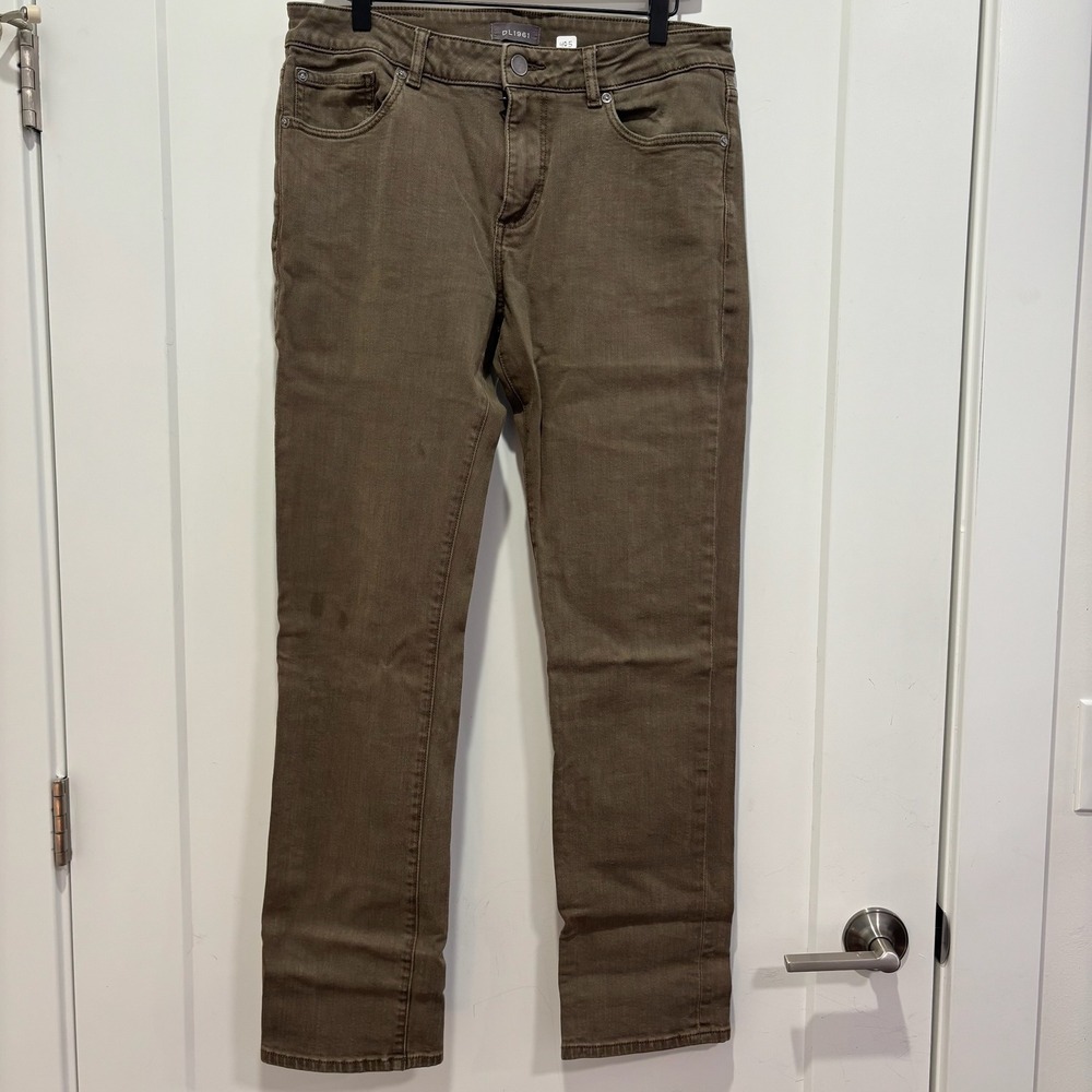 DL1961 Mens Slim Straight Leg Jeans Olive Brown Earth Tone 32x32